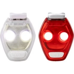 Nathan Sports Luces Seguridad - HyperBrite Mini - Pack De 2 - Silver/Chili Peper/White/Gold