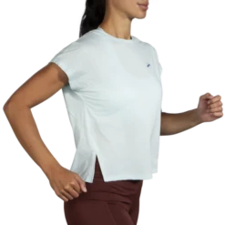 Camiseta M/c Running Brooks Sprint Free Celeste Mujer -Deportes Ropa Tienda camiseta mc running brooks sprint free celeste mujer 2