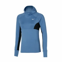 Camiseta Mizuno Active Warm Hood LS Azul Mujer
