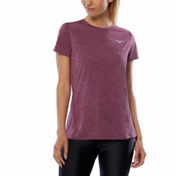 Camiseta Mizuno Impulse Core Tee Burdeos Mujer