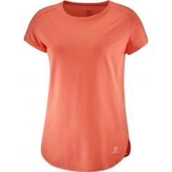 Camiseta Montaña Salomon Comet Breeze Tee Coral Mujer