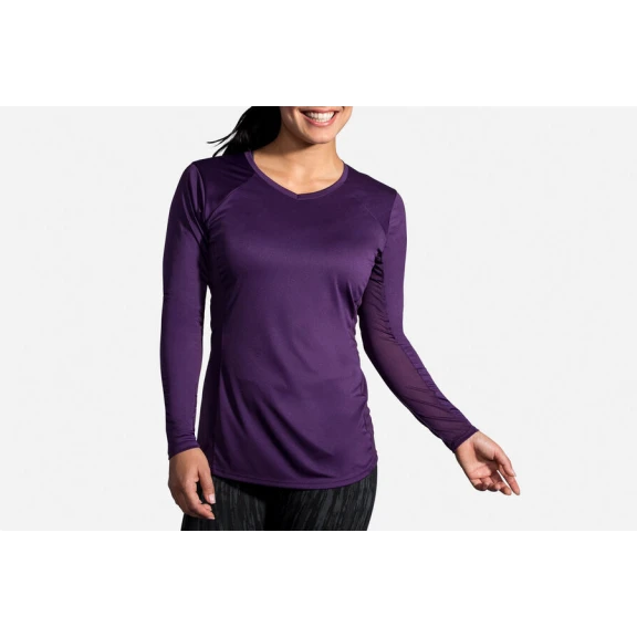 Camiseta Running Brooks Stealth Morado Mujer 4 Camiseta Running Brooks Stealth Morado Mujer - Imagen 2