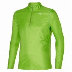 Camiseta Running Mizuno Hybrid Dry HZ LS Verde Lima Hombre