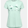 Camiseta Under Armour Tech Graphic Big Logo Verde Agua Niña -Deportes Ropa Tienda camiseta under armour tech graphic big logo verde agua nina