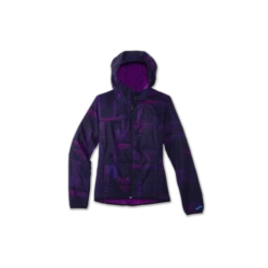 Cortavientos Running Brooks Canopy Jacket Azul Morado Mujer