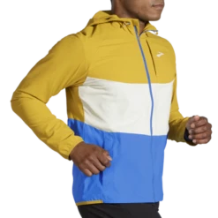 Cortavientos Running Brooks Canopy Jacket Ocre Blanco -Deportes Ropa Tienda cortavientos running brooks canopy jacket ocre blanco 2