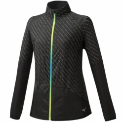Cortavientos Running Mizuno Premium Reflect Wind Negro Mujer