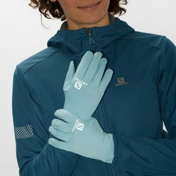 Guantes Running Salomon Agile Warm Glove Azul Claro 5 Guantes Running Salomon Agile Warm Glove Azul Claro - Imagen 3