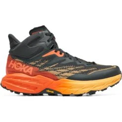 Hoka Zapatillas Running - Speedgoat 5 Mid GTX - Blue Graphite / Amber Yellow -Deportes Ropa Tienda hoka speedgoat 5 mid gtx hiking shoes blue graphite amber yellow 4 1240520