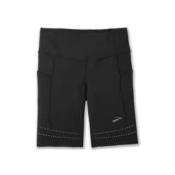 Malla Corta Running Brooks Method 8" Negro Mujer