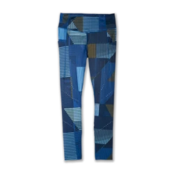 Malla Running Brooks Method 7/8 Tight Azul Print Mujer