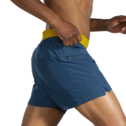 Pantalón Corto Brooks Sherpa 5" 2-in-1 Azul Dorado Hombre -Deportes Ropa Tienda pantalon corto brooks sherpa 5 2in1 azul dorado hombre 3