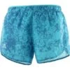 Pantalon Corto Trail Running Salomon Agile Azul Mujer