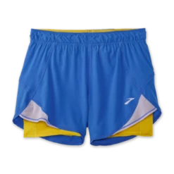 Pantalón Running Brooks Chaser 5" 2-in-1 Azul Ocre Mujer