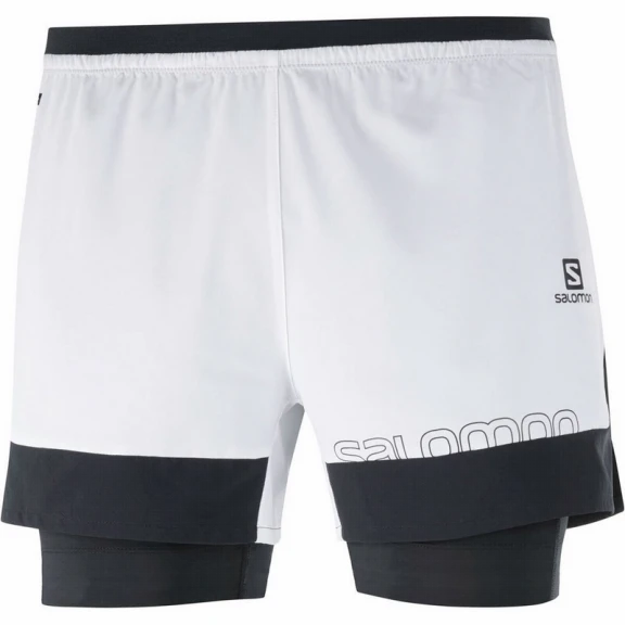Pantalón Trailrunning Salomon Cross 2IN1 Blanco Negro Hombre 3 Pantalón Trailrunning Salomon Cross 2IN1 Blanco Negro Hombre