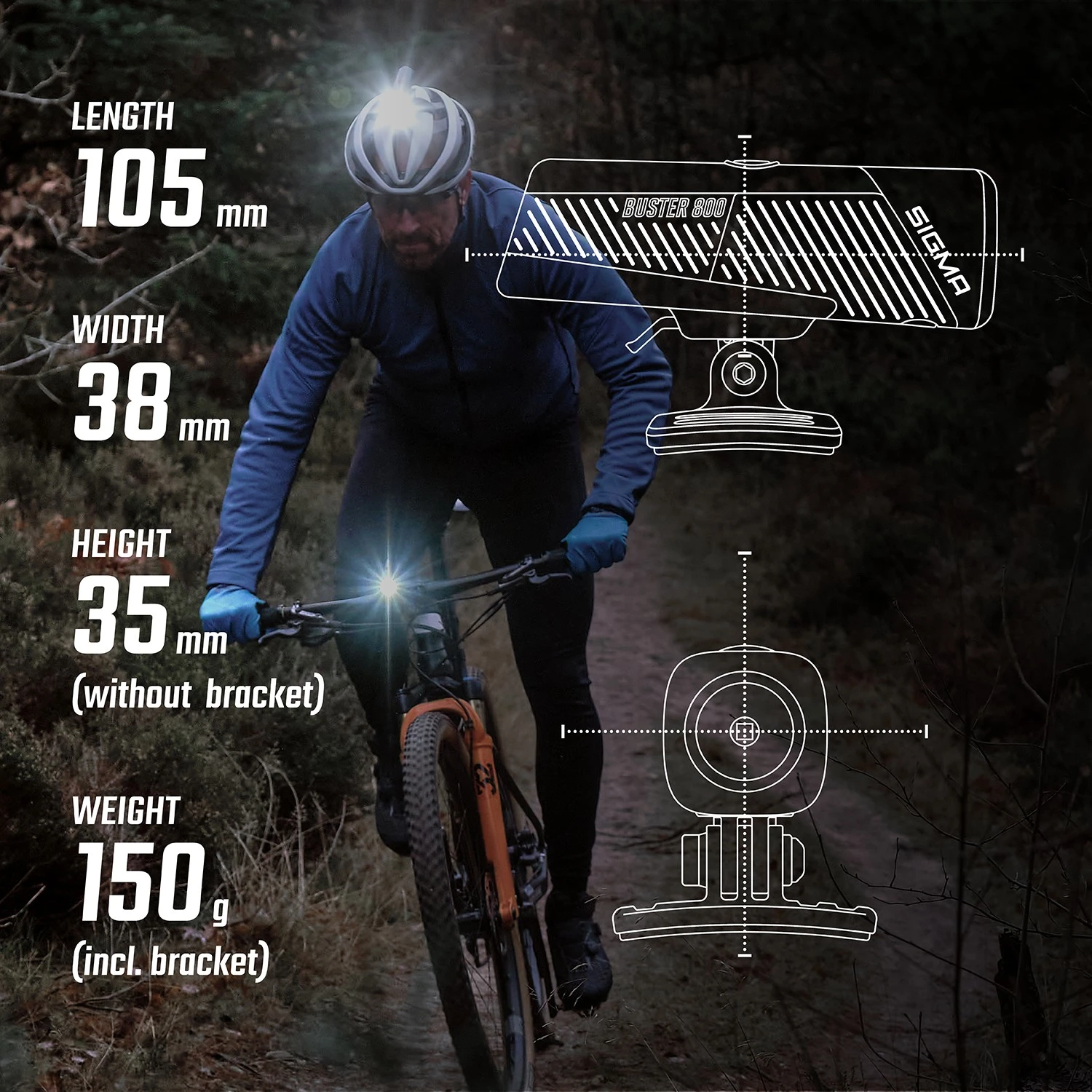 Sigma Sport Buster 800 HL Luz Del Casco 6 Sigma Sport Buster 800 HL Luz Del Casco - Imagen 4