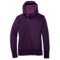 Sudadera Running Brooks Fly-By Hoodie Morado Mujer