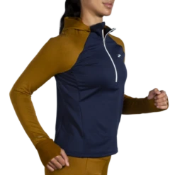 Sudadera Running Brooks Notch Thermal 2.0 Azul Marrón Mujer -Deportes Ropa Tienda sudadera running brooks notch thermal 20 azul marron mujer 2