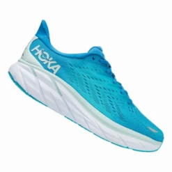 Zapatillas Hoka Clifton 8 Azul Claro Blanco Hombre
