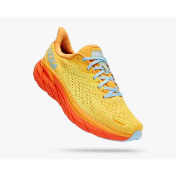 Zapatillas Running Hoka Clifton 8 Amarillo Naranja Hombre 6 Zapatillas Running Hoka Clifton 8 Amarillo Naranja Hombre - Imagen 4