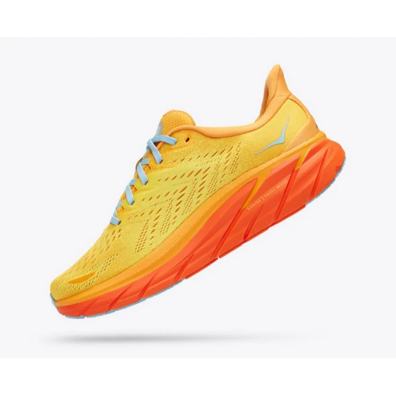 Zapatillas Running Hoka Clifton 8 Amarillo Naranja Hombre 7 Zapatillas Running Hoka Clifton 8 Amarillo Naranja Hombre - Imagen 5