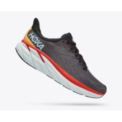 Zapatillas Running Hoka Clifton 8 Antracita Rojo Hombre -Deportes Ropa Tienda zapatillas running hoka clifton 8 antracita rojo hombre 2