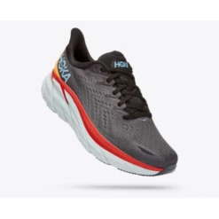 Zapatillas Running Hoka Clifton 8 Antracita Rojo Hombre -Deportes Ropa Tienda zapatillas running hoka clifton 8 antracita rojo hombre 3