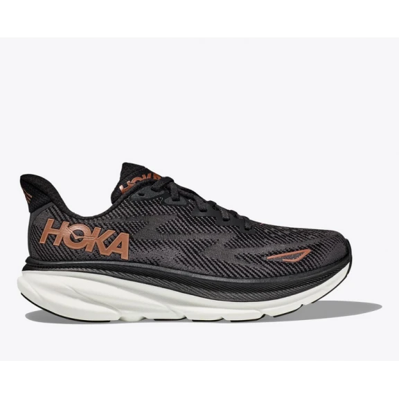 Zapatillas Running Hoka Clifton 9 Negro Bronce Mujer 3 Zapatillas Running Hoka Clifton 9 Negro Bronce Mujer
